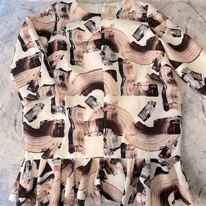 NWT H&M 3/4 Sleeve Peplum Dress 12